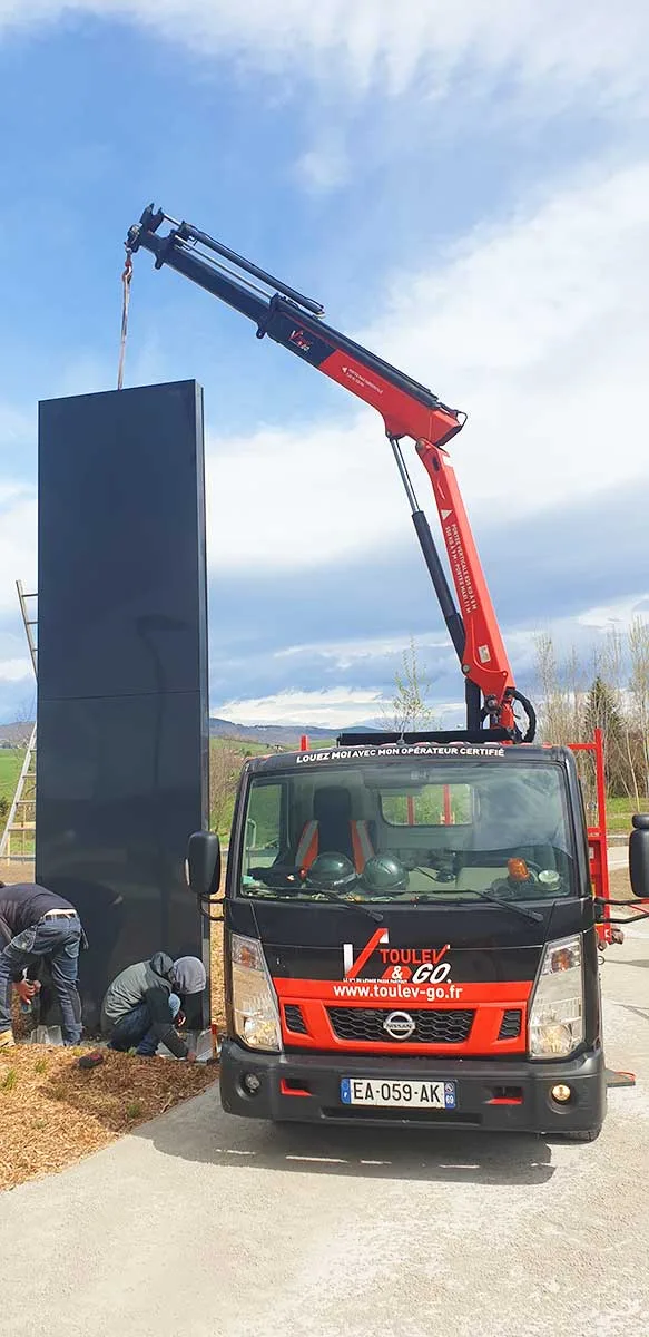 Camion grue TOULEV & GO en intervention